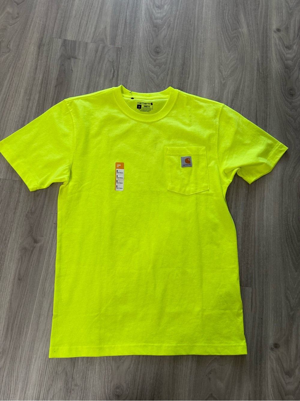 Carhartt Short Sleeve Pocket Tee - High Visibility Yellow small